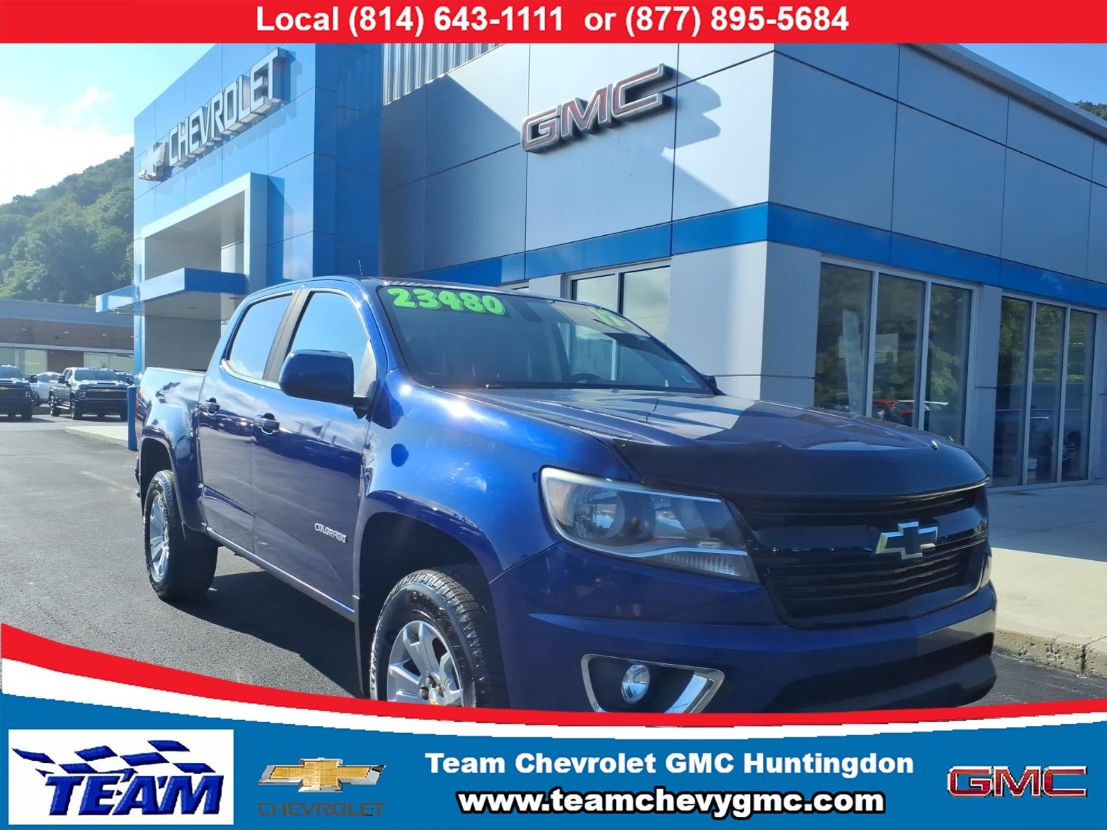 2017 Chevrolet Colorado 4WD LT in Blue — front three-quarter view