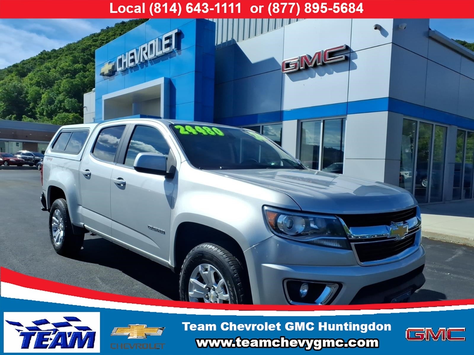2020 Chevrolet Colorado 4WD LT in Silver Ice Metallic — front three-quarter view