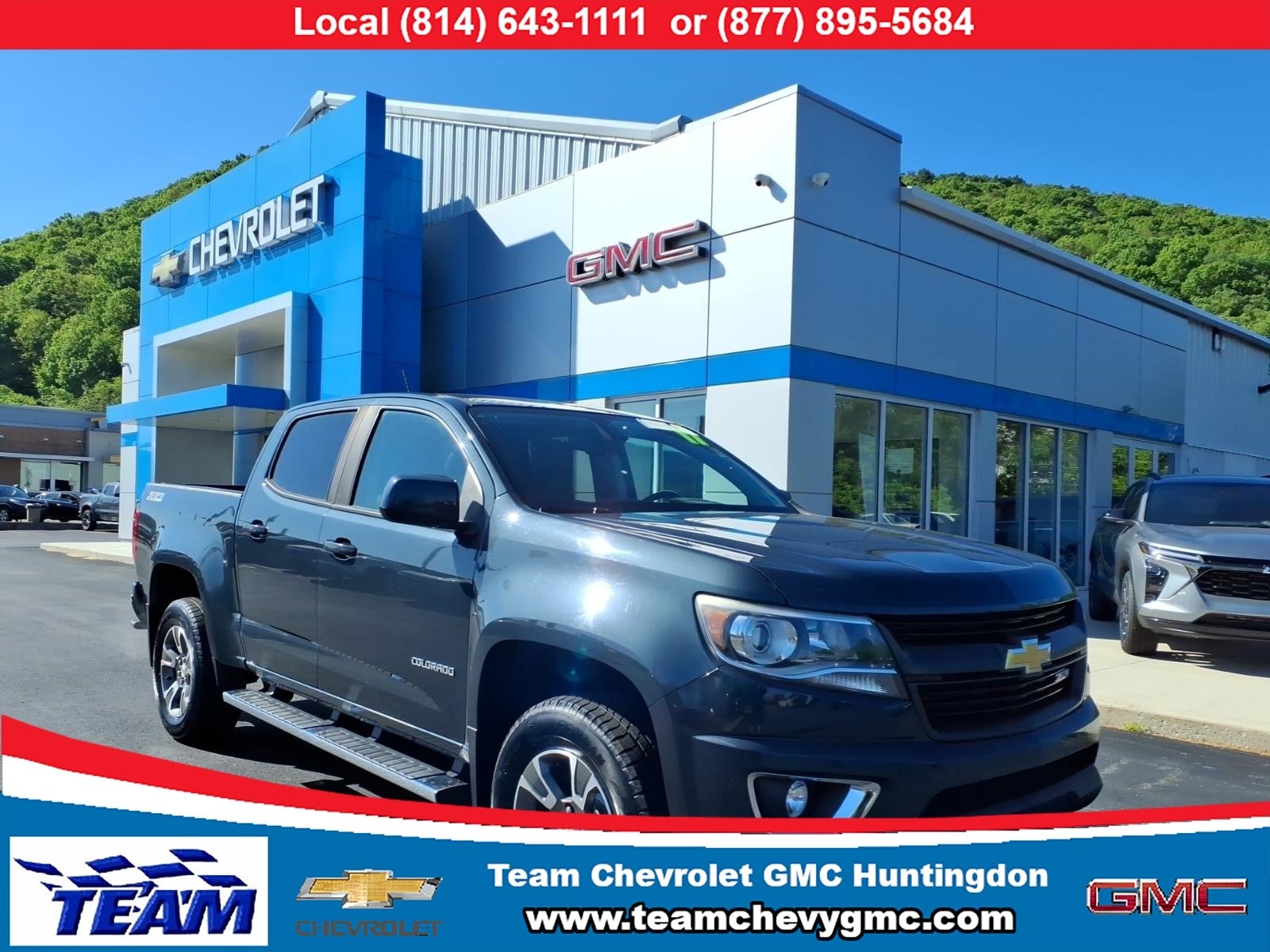 2017 Chevrolet Colorado 4WD Z71 in Graphite Metallic — front three-quarter view
