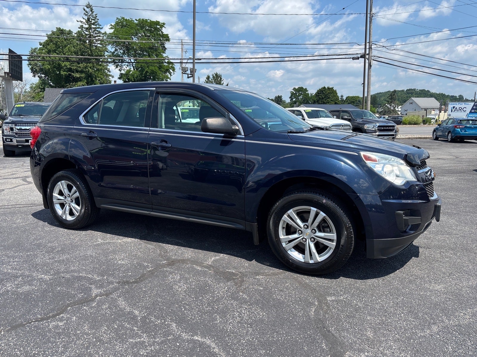 2015 Chevrolet Equinox LS in Blue Velvet Metallic — front three-quarter view