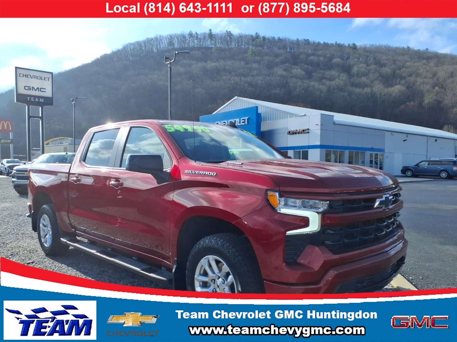 2025 Chevrolet Silverado 1500 RST in Radiant Red Tintcoat — front three-quarter view