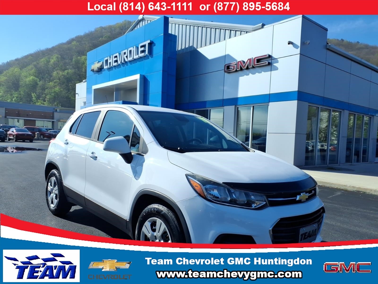 2017 Chevrolet Trax LS in Summit White — front three-quarter view