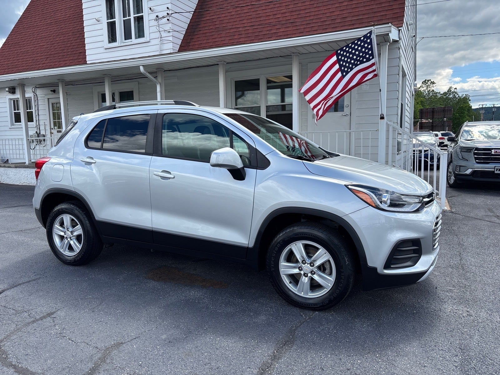 2022 Chevrolet Trax LT in Silver Ice Metallic — front three-quarter view